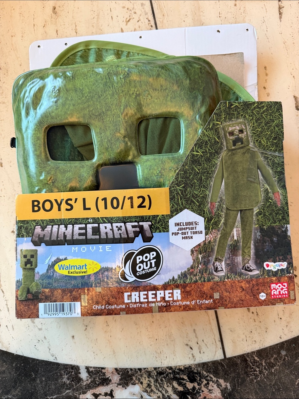 Minecraft Creeper Boys' Costume - Green - Movie Pop-Out Torso & Mask